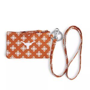 Vera Bradley University of Texas Zip ID Lanyard New